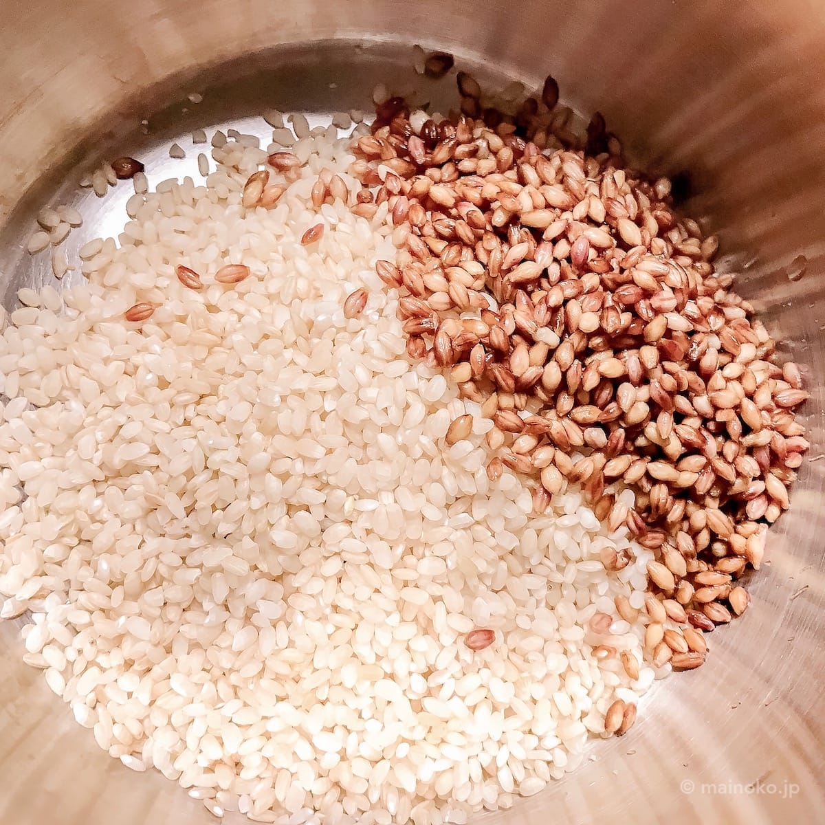 圧力鍋で炊飯レシピ(2.5分づき米)