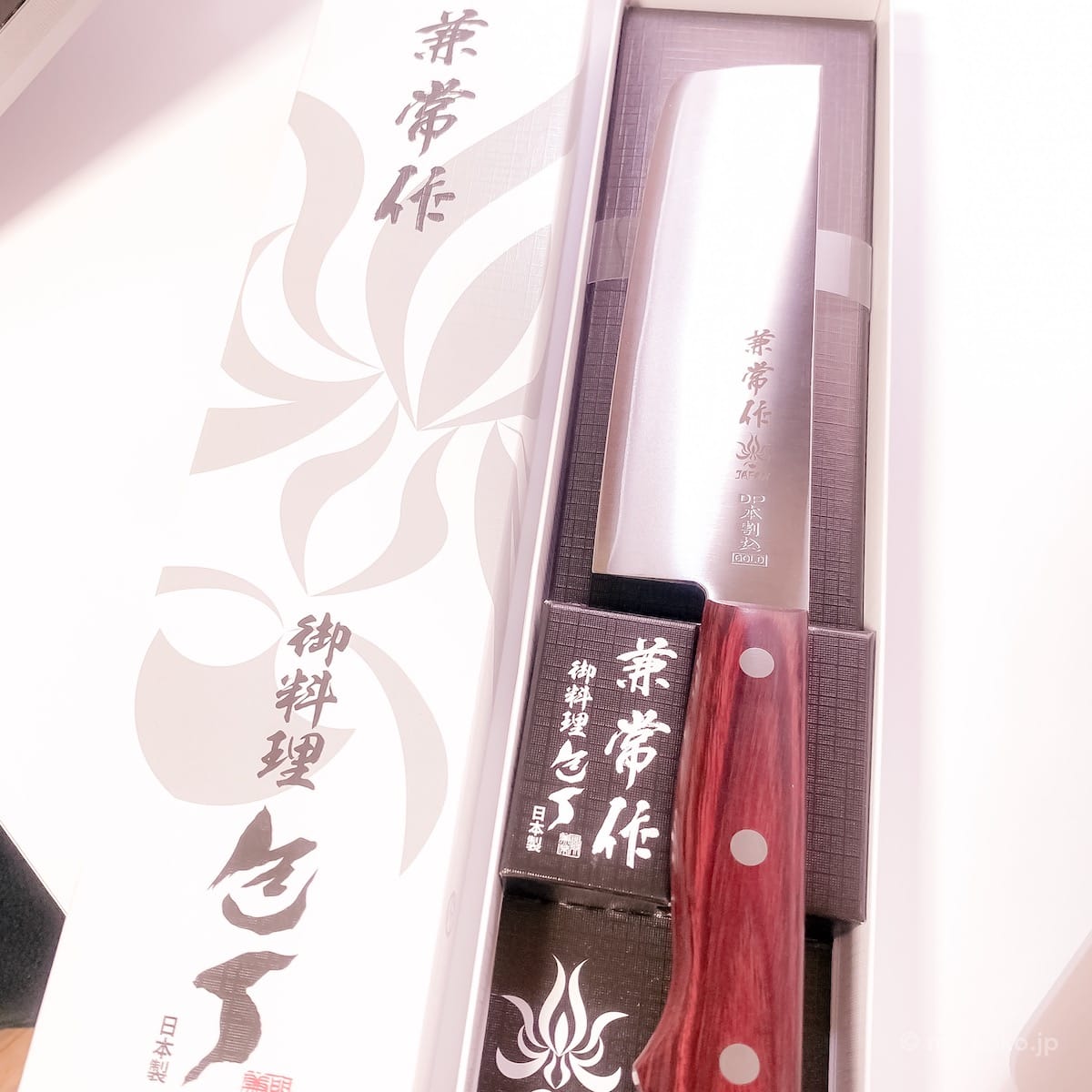 包丁 常作本割込 ワインゴールド柄 DP薄刃 AA12121